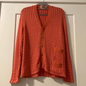 Vintage Salvatore Ferragamo Pink Cardigan Sweater Size Large- Women